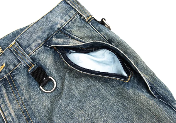 JUNYA WATANABE MAN Zipper Mesh Switching Denim Pants K-169903_005