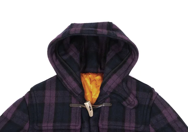 GANRYU Lining Quilted Down Check Duffle Coat K-169906_003