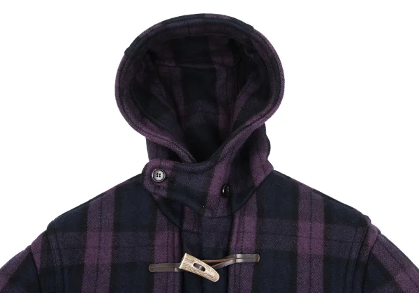 GANRYU Lining Quilted Down Check Duffle Coat K-169906_004