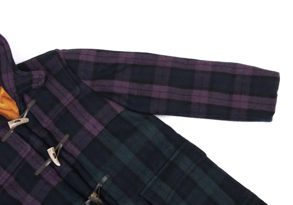 GANRYU Lining Quilted Down Check Duffle Coat K-169906_007