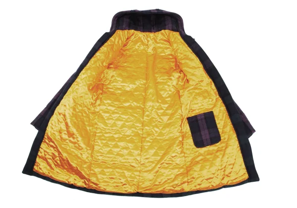 GANRYU Lining Quilted Down Check Duffle Coat K-169906_011