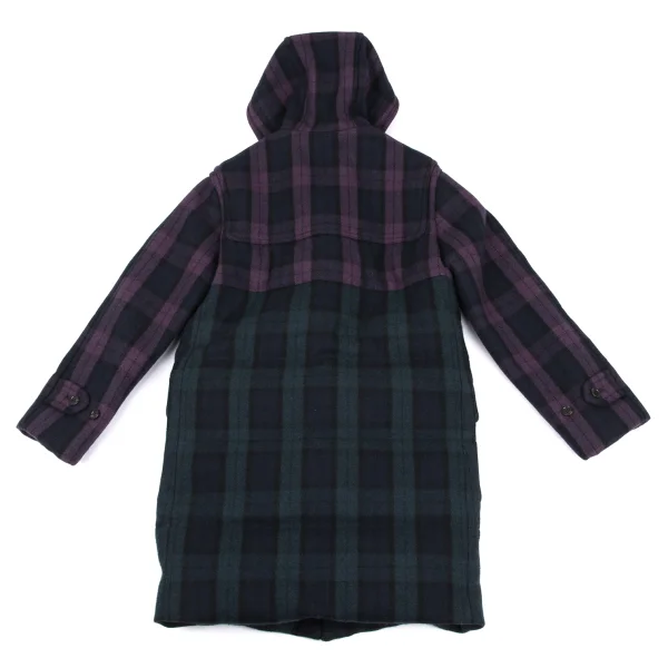 GANRYU Lining Quilted Down Check Duffle Coat K-169906_012