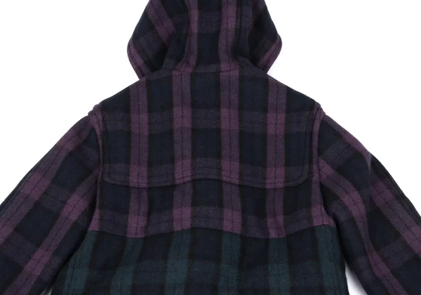 GANRYU Lining Quilted Down Check Duffle Coat K-169906_013