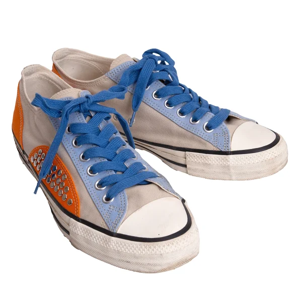 COMME des GARCONS HOMME PLUS Studs Patchwork Sneakers Beige 26 (US About 8) K-169912_001
