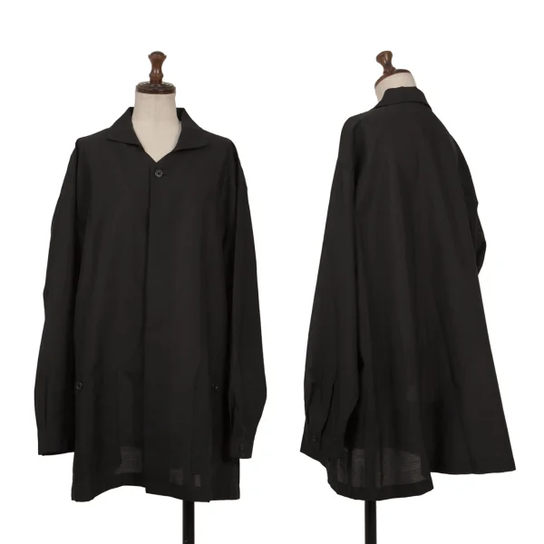 Y's Poly Wool Shirt Jacket Black S-M K-169916_001