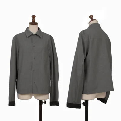 Y's Wool Snap Button Shirt Jacket