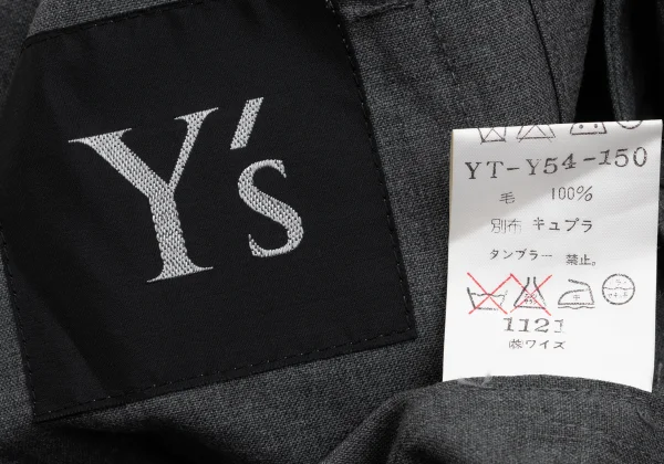 Y's Wool Snap Button Shirt Jacket K-169917_019