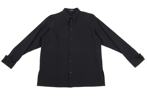 Y's Wool Gabardine Double Cuff Shirt K-169919_002