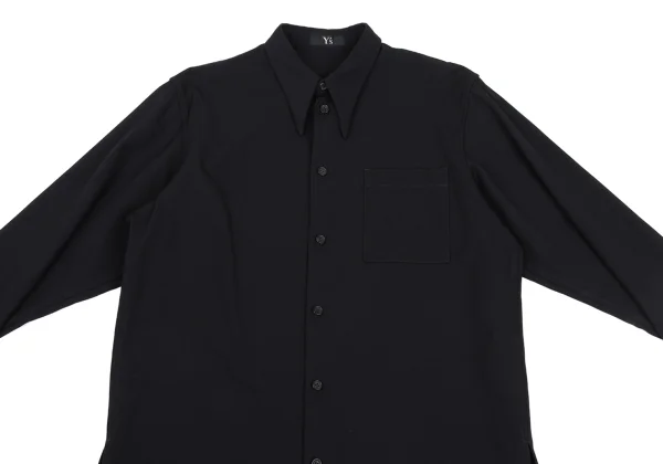Y's Wool Gabardine Double Cuff Shirt K-169919_003