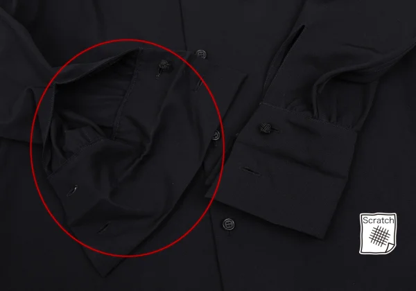 Y's Wool Gabardine Double Cuff Shirt K-169919_009