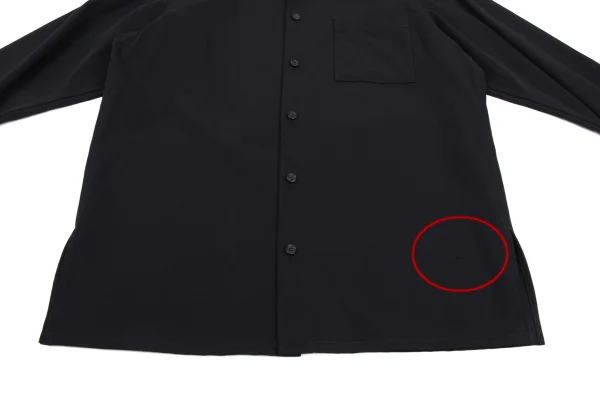 Y's Wool Gabardine Double Cuff Shirt K-169919_010