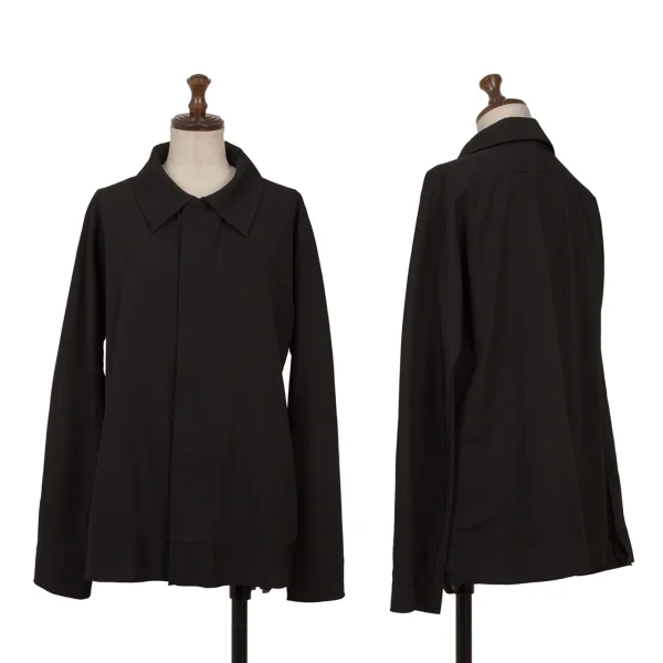 Y's Wool Gabardine Fly-front Jacket Black 4 K-169920_001
