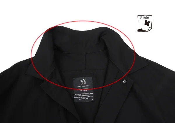Y's Wool Gabardine Fly-front Jacket K-169920_004