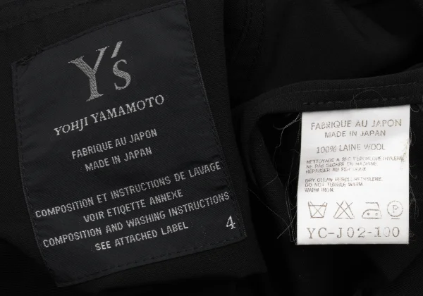 Y's Wool Gabardine Fly-front Jacket K-169920_014