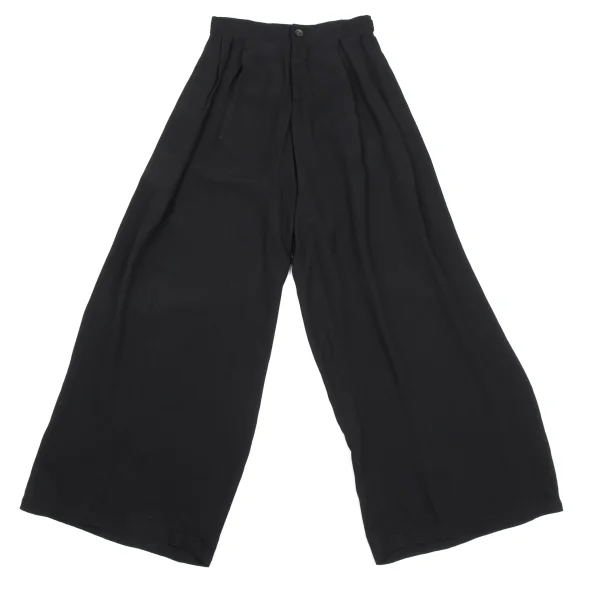 Yohji Yamamoto FEMME Rayon Wide Pants Black S K-169925_001