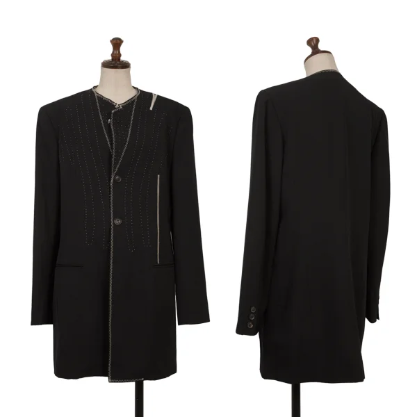 Yohji Yamamoto FEMME Wool Long Jacket Black M K-169926_001
