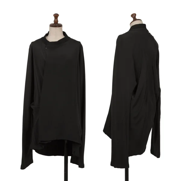 Yohji Yamamoto FEMME Silk Felt Switching Jacket Black M K-169927_001