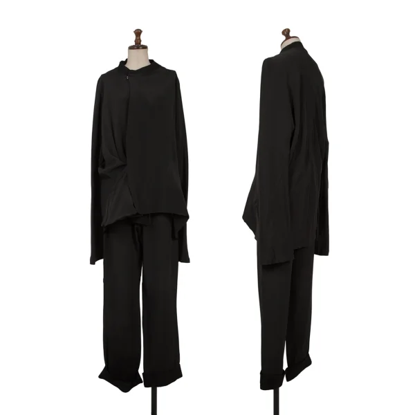 Yohji Yamamoto FEMME Silk Felt Switching Pants K-169928_016