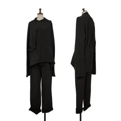 Yohji Yamamoto FEMME Silk Felt Switching Jacket & Pants