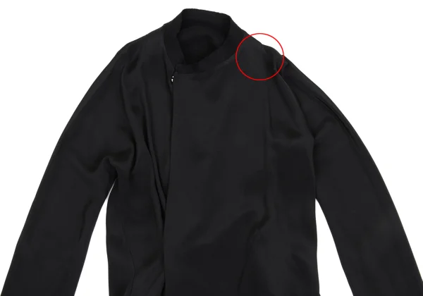 ヨウジヤマモト ファムYohji Yamamoto FEMME シルクフェルト切替セットアップ 黒M S K-169929_004