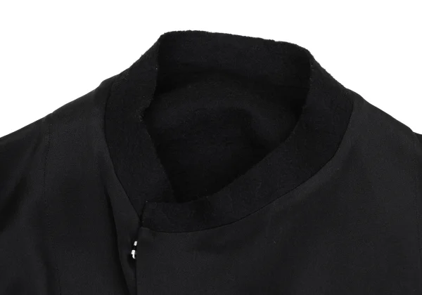 ヨウジヤマモト ファムYohji Yamamoto FEMME シルクフェルト切替セットアップ 黒M S K-169929_006