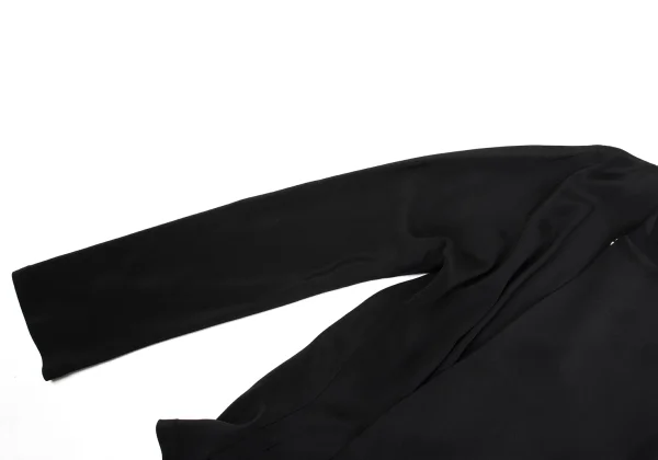 ヨウジヤマモト ファムYohji Yamamoto FEMME シルクフェルト切替セットアップ 黒M S K-169929_007