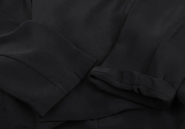 ヨウジヤマモト ファムYohji Yamamoto FEMME シルクフェルト切替セットアップ 黒M S K-169929_008