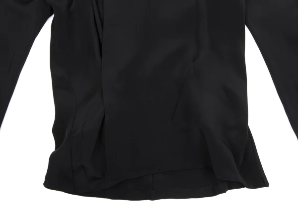 ヨウジヤマモト ファムYohji Yamamoto FEMME シルクフェルト切替セットアップ 黒M S K-169929_009