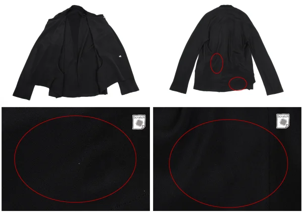 ヨウジヤマモト ファムYohji Yamamoto FEMME シルクフェルト切替セットアップ 黒M S K-169929_012