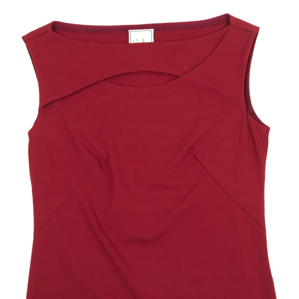 Sybilla Neck Design Stretch Sleeveless Top K-169933_003