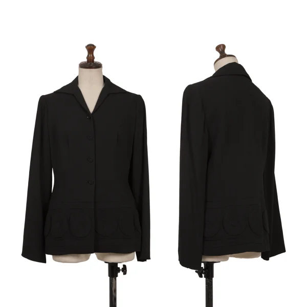 Sybilla Rayon Blend Hem Design Jacket Black 40 K-169934_001