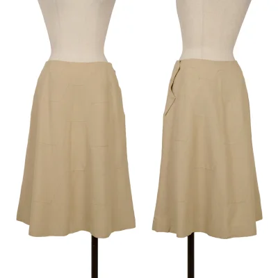 Sybilla Rayon Linen Hexagon Panel Skirt