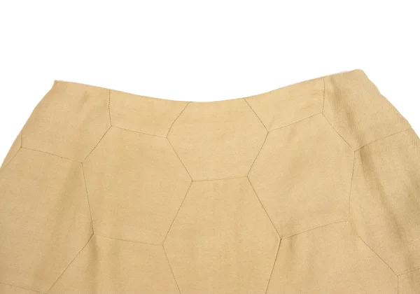 Sybilla Rayon Linen Hexagon Panel Skirt K-169936_004