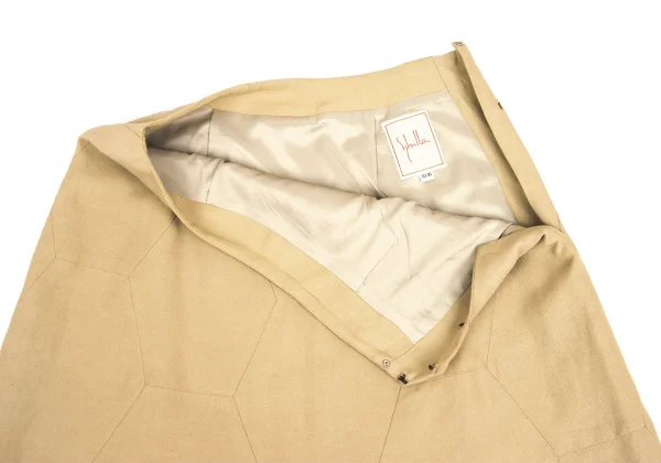 Sybilla Rayon Linen Hexagon Panel Skirt K-169936_005