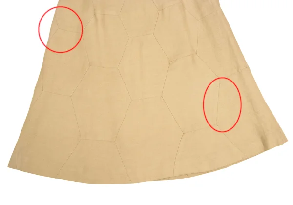 Sybilla Rayon Linen Hexagon Panel Skirt K-169936_006