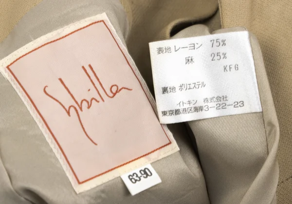 Sybilla Rayon Linen Hexagon Panel Skirt K-169936_015