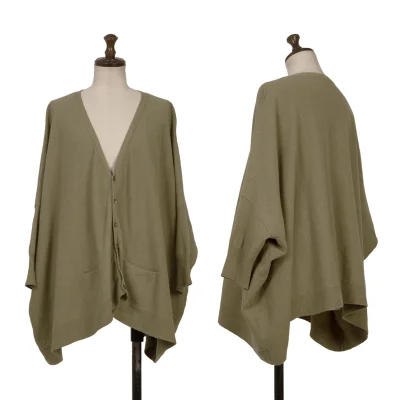 zucca Wool Cotton Dolman Wide Knit Cardigan