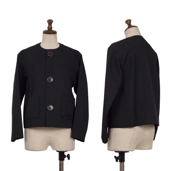 tricot COMME des GARCONS Wool Gaba Big Button Jacket Navy S K-169943_001
