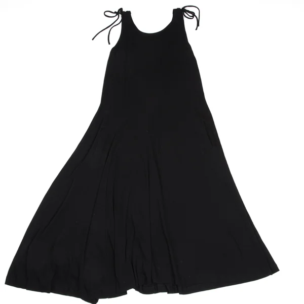 Yohji Yamamoto FEMME Lace-up Shoulder Stretch Sleeveless Dress K-169948_002