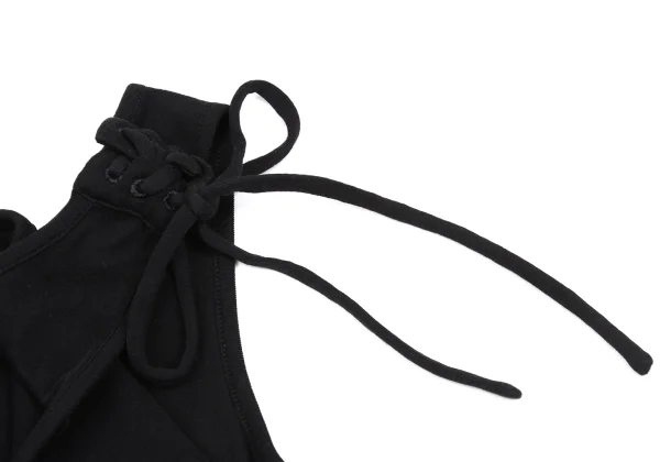 Yohji Yamamoto FEMME Lace-up Shoulder Stretch Sleeveless Dress K-169948_004