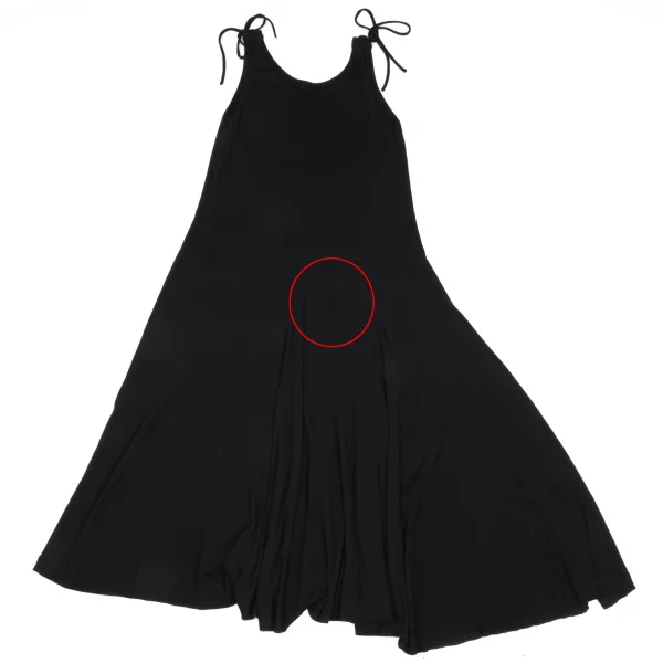 Yohji Yamamoto FEMME Lace-up Shoulder Stretch Sleeveless Dress K-169948_010
