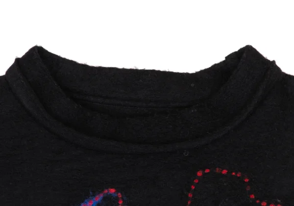 Yohji Yamamoto FEMME Wool Needle Punch Embroidered Dress K-169949_004