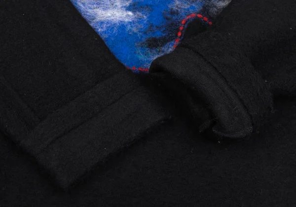 Yohji Yamamoto FEMME Wool Needle Punch Embroidered Dress K-169949_007