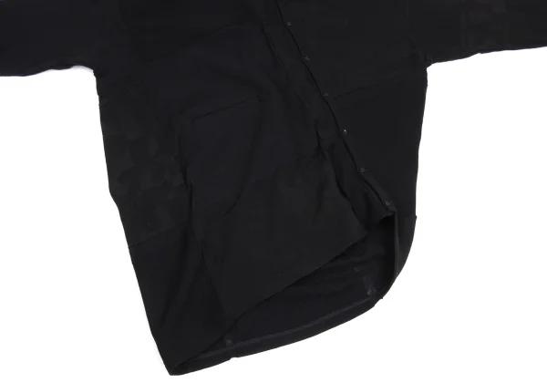 Yohji Yamamoto FEMME Graphic Jacquard Asymmetrical Long Cardigan K-169951_009