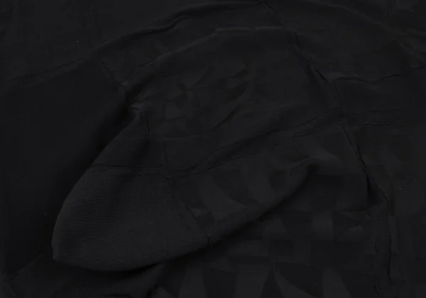 Yohji Yamamoto FEMME Graphic Jacquard Asymmetrical Long Cardigan K-169951_013