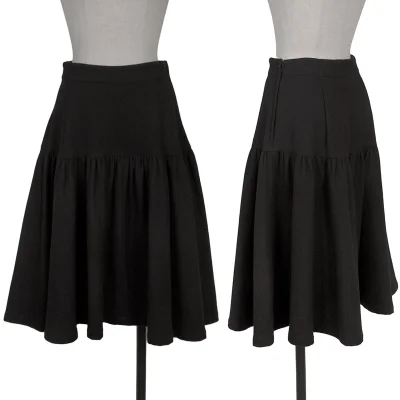 Yohji Yamamoto FEMME Wool Blended Flare Skirt