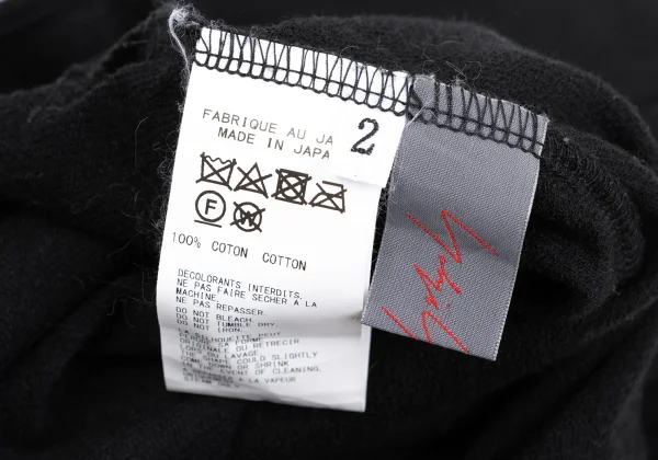 Yohji Yamamoto NOIR Cotton Back Switching Design T-shirt K-169955_010