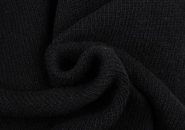 Yohji Yamamoto NOIR Wool Blend Fringe Design Buttonless Knit Cardigan K-169956_010