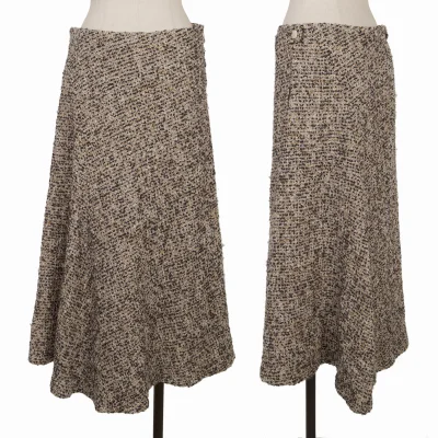 Y's Blended Loop Tweed Flared Skirt