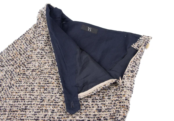 Y's Blended Loop Tweed Flared Skirt K-169960_005